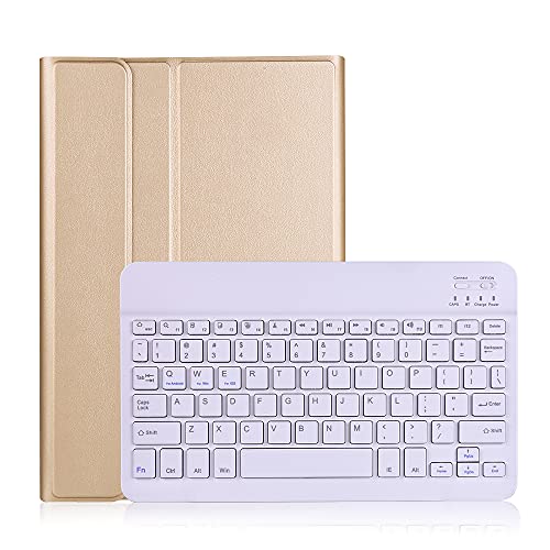 TianTa Lenovo Tab P11 Plus 2021 Coque Clavier QWERTY, Étui avec Détachable sans Fil Bluetooth Support Plier Intelligente Cuir PU Magnétique Housse pour Lenovo Tab P11 (TB-J606F) 2021 11 Pouces - Or