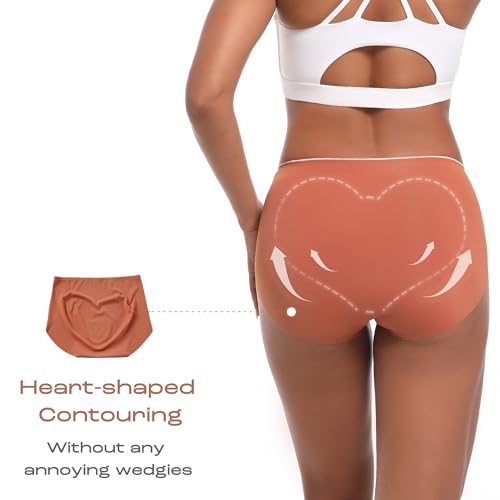 INNERSY Women's Seamless No Show Underwear Quick Dry Panties Nylon Briefs 3-Pack3