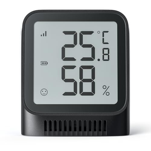 X-Sense WLAN Thermometer Hygrometer Innen mit X-Sense App, Mini Digital Raumthermometer, Angepasster Komfortbereich, Smiley-Indikator, kompatibel mit...