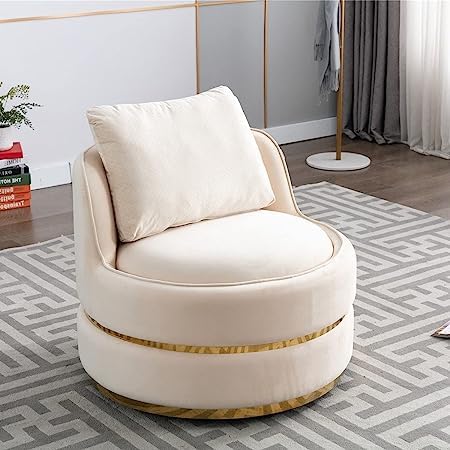 Image of Chair Armchair Single Sofa Chair for Small Apartments, Living Room or Bedroom Chair (Pink, Set of 2 Chairs) (Off White)