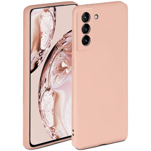 Coque silicone Samsung S21 rose mat protection ecran pour vie active
