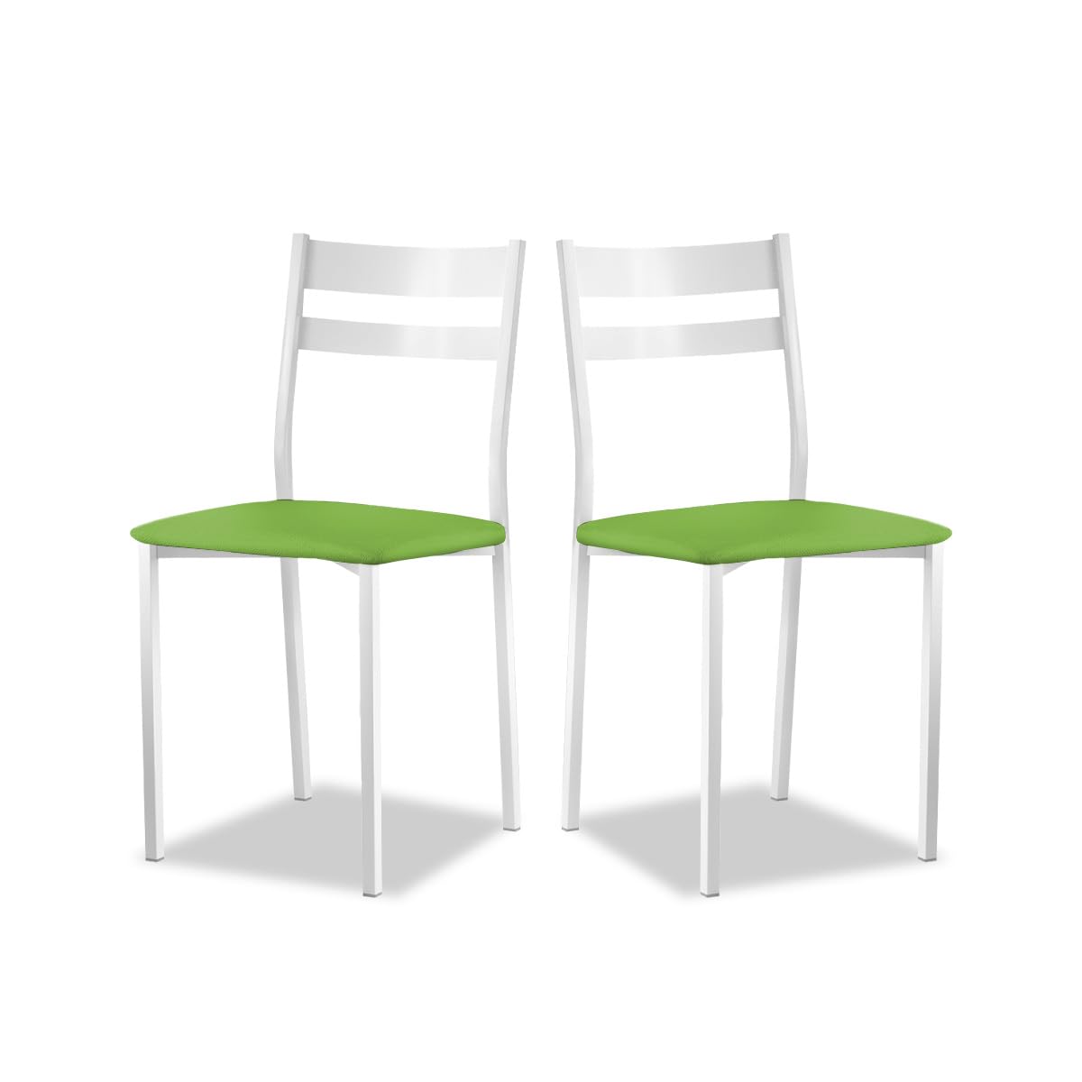 Astimesa - Silla de Comedor o Cocina de Metal Blanca - Asiento Polipiel en Color Azul - 2 Unidades - 38 cm (Ancho) x 45 cm (Alto Asiento) x 85 cm (Alto Total) x 40 cm (Fondo) — view 28