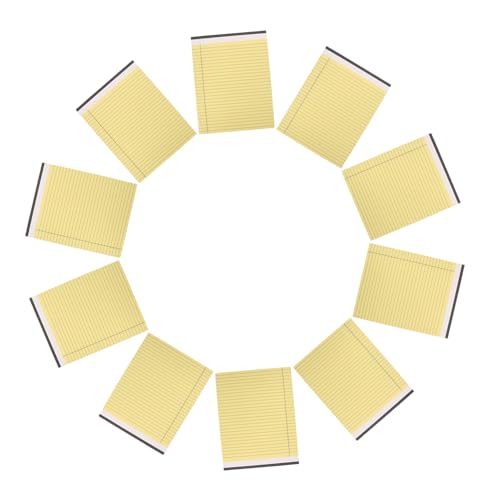 TIDTALEO 10個 法律便条 冊 ページ両面印刷 ポータブルメモパッド 大容量ノート 仕事 学校 家用 書き込み用紙