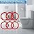 Toilet Flush Valve Seal GP1059291 for Kohler Toilet seal, 6 Pack Toilet Seal Replacement Part for Kohler Toilet Flush Valves Gasket, Fit for Kohler Toilet Tank Parts Canister Flush Valve Seal