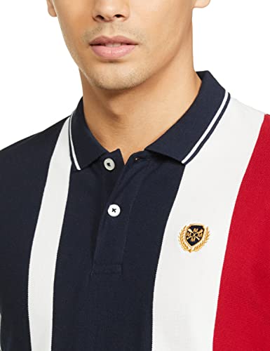 Image of Max Men Cotton Vertical Striped Slim Fit Polo