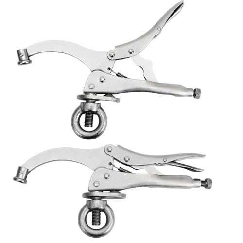 Porckoml 9-inch 2 Pack Drill Press Clamp Drill Press Locking Fixture Welding Table Clamping Fixture Heavy-Duty Drill Press Locking Clamping Woodworking Accessories