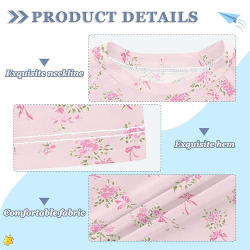 ALAZA Kids Rash Guard Girls Toddler Swim Shirts Short Sleeve Pink Small Floral UPF 50+ 3T3