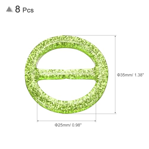 Image of uxcell Plastic Tee Shirt Clips, Round Bling Resin Scarf Ring Buckle, Fashion Tie Circle Clip