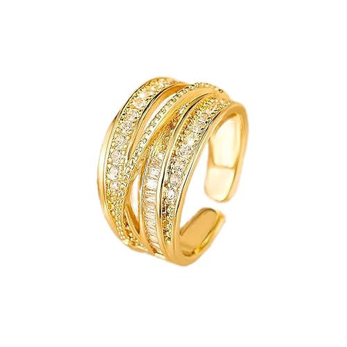 El Mejor Listado de Anillos comprados en linea. 40 Anillo para mujer color plata, Diseño Anillos Lujo Abierto con Circonia Cúbica, Anillo ajustable elegante para Fiesta y Boda, Aniversario Regalos de Joyería para Cumpleaños y...