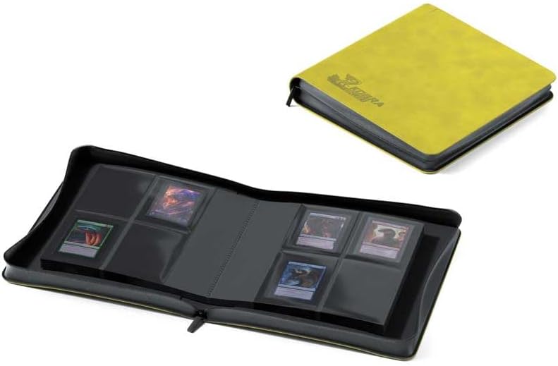 Prophila Collection 4 Pocket Premium Top Loader Binder with Zipper Yellow