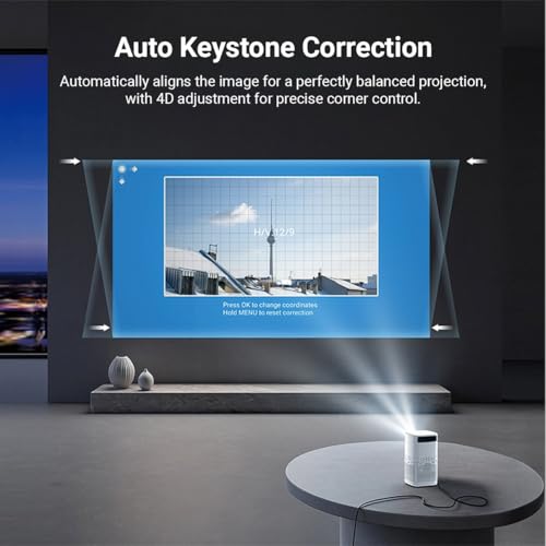Image of XElectron PocketBeam Android 13 Portable Smart Projector, Built-in Battery, 2hr Playtime, 1080p Support, 6000 Lumens, 150 inch Screen, OTT Apps (Netflix, Prime, YouTube), Miracast, WiFi, BT, HDMI