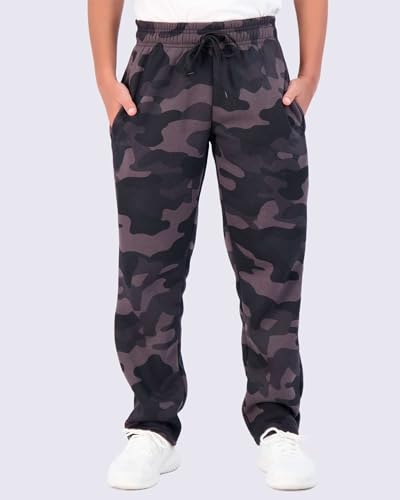 Real Essentials 3 Pack: Boys' Tech Fleece Open Bottom Sweatpants with Pockets2