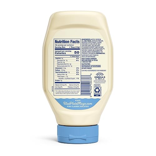 Image of Blue Plate Light Mayonnaise, 18 Fl Oz Squeeze Bottle (Pack of 1)