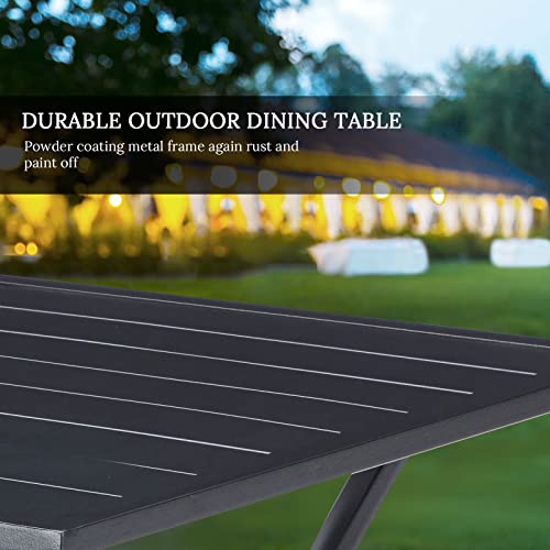 Vicllax Small Square Outdoor Patio Table, All Weather Metal Outdoor Dining Table For Lawn Garden, 27.5"X 27.5" Small Patio Table For Outside #TOP6