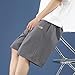 Fashion Solid Capri Sports Shorts, Lightweight Elastic Waist Short Casual Athletic Training Pants for Summer Lounge Dark Gray