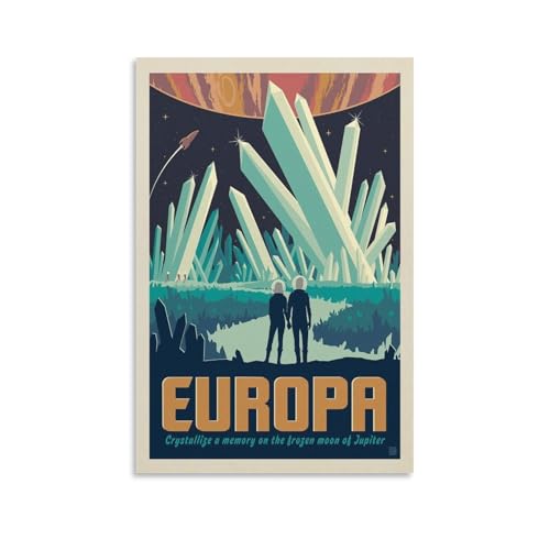 Raumfahrt-Poster, Retro-Poster, Zukunftsreisen, Kristallfelder, Druck, Fotokunst, Malerei, Leinwand, Poster, Zuhause, moderne Dekoration, Poster, 60 x 90 cm