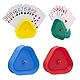 LBJFYHJN 4 Stück Kartenhalter Kinder, 4 Farben Card Holder, Spielkartenhalter, Dreieckiger Kartenständer für Erwachsene und Kinder Senioren
