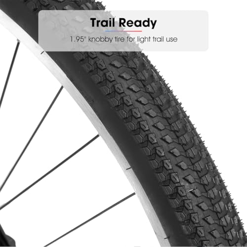 HH HILAND 24 26 inch Mountain Bike for Men Women, 18 Speeds