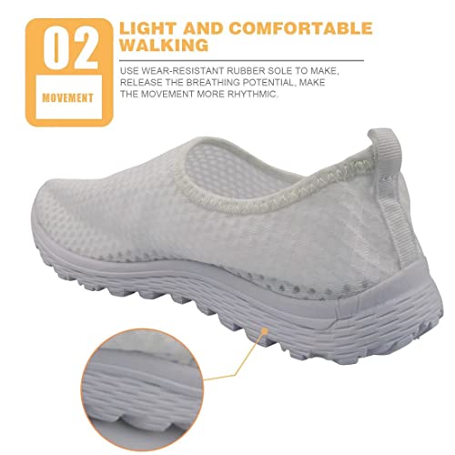 GIFTPUZZ Women's Athletic Walking Shoes Casual Mesh Comfort Work Sneakers 5