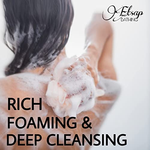 Image of Etsap Pack Of 09 Premium Bathing Round Loofah - Multicolor Shower Puffs for Gentle Exfoliation, Soft, Refreshing & Perfect for Men & Women