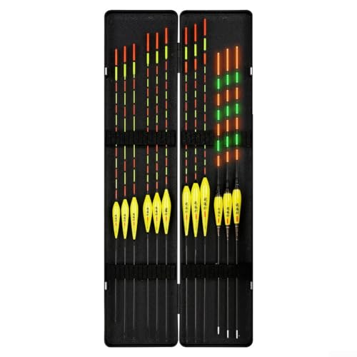 Lot de 12 flotteurs de pêche en matériaux composites...