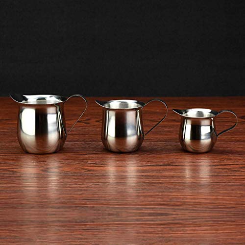 Sauciere aus Edelstahl, kleine Tasse zum Servieren von Milch, Kaffeesahne, Salatdressing, Ahornsirup, Espressomaschine für Restaurant, Cafés,