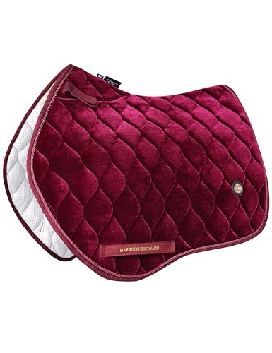 Tapis de selle de cheval CC amortissant en velours doux