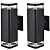 wowlite Dusk to Dawn Outdoor Wall Light 2 Pack, Modern Exterior Lights for House, Matte Black Outdoor Wall Sconce with E26 Base, Waterproof Outdoor Light Fixture Wall Mount Up and Down Lighting
