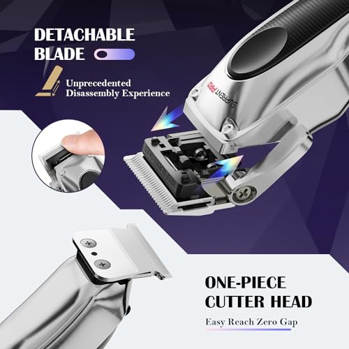 SUPRENT PRO Professional Hair Clippers for Men, High Torque Brushless Motor & DLC Coated Detachable Blade - Image 2