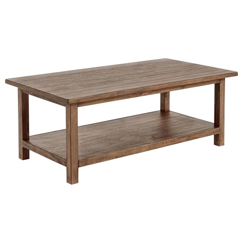 Coaster Home Furnishings Payne Wood Coffee Table with Shelf Distressed