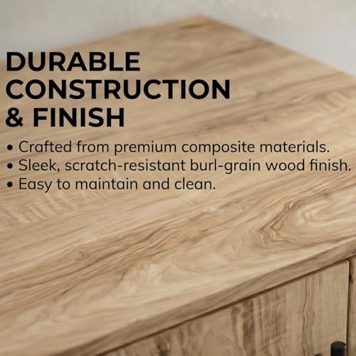 Image of FFO 2 Matrix Door Wardrobe with 2 Drawers | Multi-Purpose Wardrobe Organizer with Shelves | Engineered Wood Cupboard for Living Room, Bedroom & Office | Modern Sideboard Storage Unit Milok DIY.