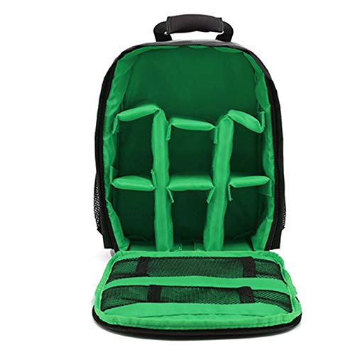 YOBAIH wasserdichte SLR Rucksack Digitalkamera Bag Outdoor Multifunktions-Stoß- Kamerarucksack for SLR-Kamera-Objektiv-Tasche Fototasche (Color : Green) Cover
