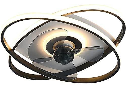 Ventilateur de plafond LED dimmable et plafonnier moderne tout-en-un