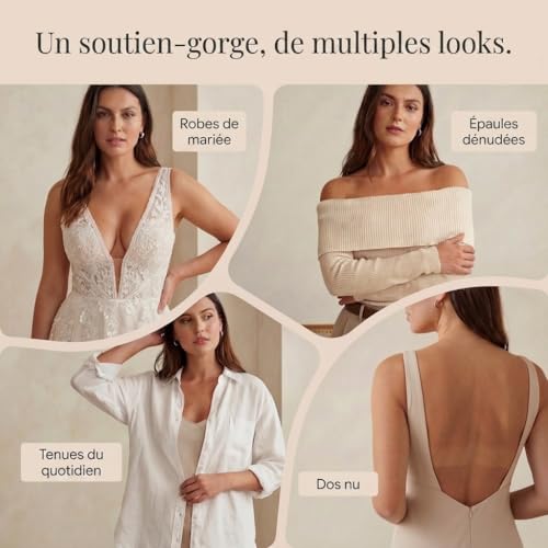 Soutien-gorge adhésif push-up réutilisable pour petits et grands décolletés