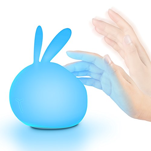 Touch Bunny Nightlights, Interesting Mild Soft lighting ,7 Changing Lighting Perfect Small Gift for Children by Shiloh-E Tech