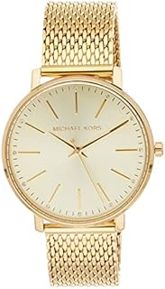 Michael Kors Damenuhr Pyper, Dreizeiger Uhrwerk, 38mm Gold Edelstahlgehäuse mit Edelstahlarmband, MK4339