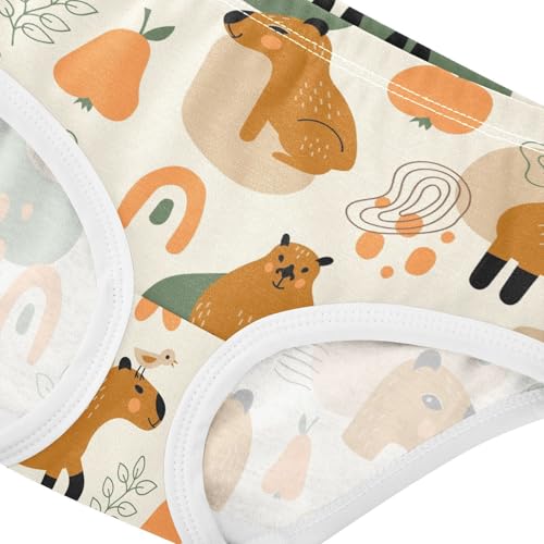 Wusikd Capybara Girls' Underwear Cotton Organic Spots Girls Briefs Soft Toddler Underwear 2T4