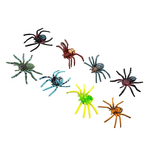 Yardwe 8pieza Decoraciones Halloween De Arañas De Coloridas para Adornos y Juguetes Yardwe 8pieza Decoraciones Halloween De Arañas De Coloridas para Adornos y Juguetes