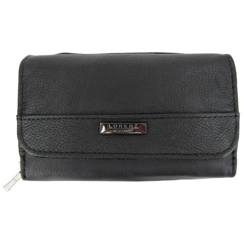 Lorenz Ladies Leather Zip Around Purse Cover