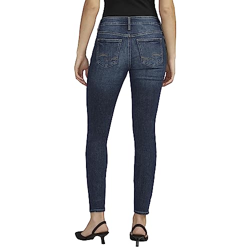 Silver Jeans Co. Women's Elyse Mid Rise Comfort Fit Skinny Jeans3