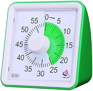 AIMILAR 60 Minute Visual Timer - Silent Timer Time Management Tool for Classroom or Meeting Countdown Clock for Kids and Adults (Green)