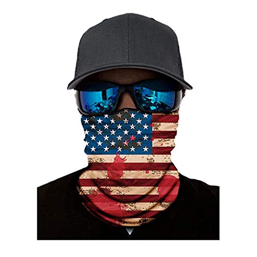 Preisvergleich Produktbild TTWOMEN Damen und Herren Multifunktionstuch Schlauchtuch Halstuch Outdoor Atmungsaktiv Staubschutz Schlauchschal Halsschlauch Schnelltrocknend (Rot-1, Eine Größe)