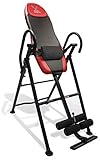 Body Vision IT9550 Deluxe Inversion Table with Adjustable Head Rest & Lumbar Support Pad, - Heavy Dutyup to 250 lbs., Red