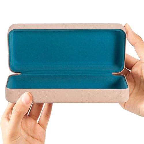 Image of TRIUMPH VISION Sunglasses Case Hard Shell Glasses Case Eyewear Eyeglasses | Sunglass Eyeglass Hard Case for Women and Men Metal PU Leather Lined Storage with Microfiber Cleaning Cloth Protection