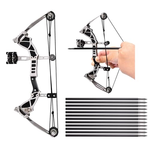 5.9"/6"/9"/9.5" Compound Bow Set with 8/12 Arrows RH/LH