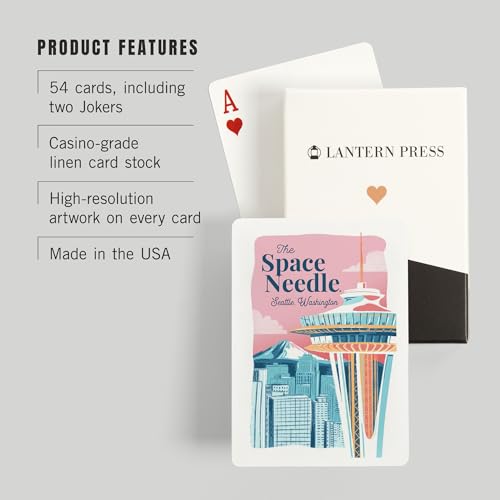 Lantern Press naipes póker tamaño estándar 52 unidades miniatura 3