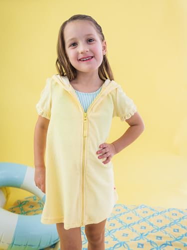 Image of RuffleButts Girls Terry Knit Full-zip Swim Cover-up - Swim Cover-Up