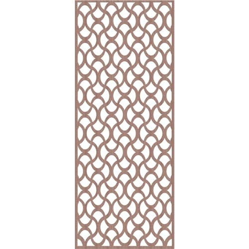 Image of Resort Decorative Pierced Fretwork Wood Wall Panels, 33 3 /8 inchW x 84 3 /8 inchH x 3 /8 inchT, Walnut