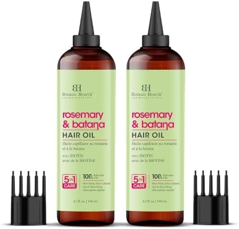 Botanic Hearth 100% Pure Rosemary Batana Oil - 6.7 Fl oz Pack of 2