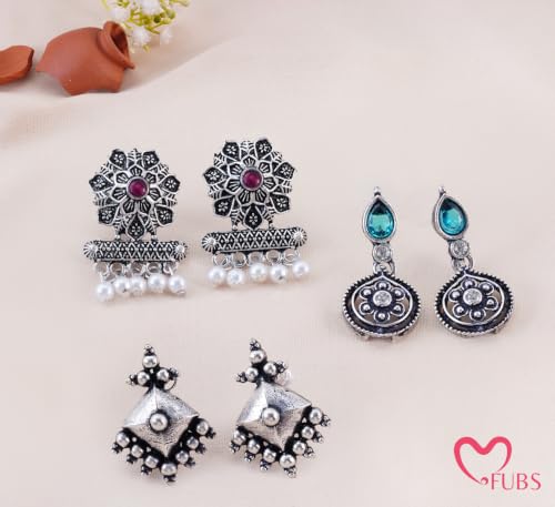 FUBS Tumhari Aankhein Mirror Box 12 Pairs Earrings - Image 7
